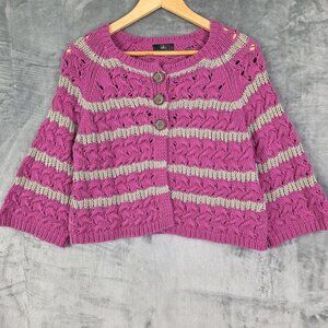 Women's Pink and Grey Cardigan